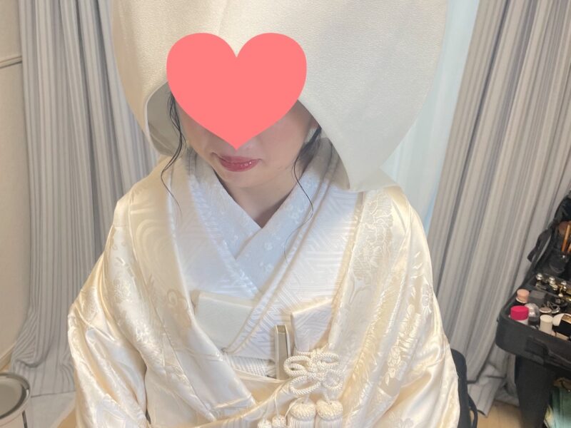 出張で花嫁着付け